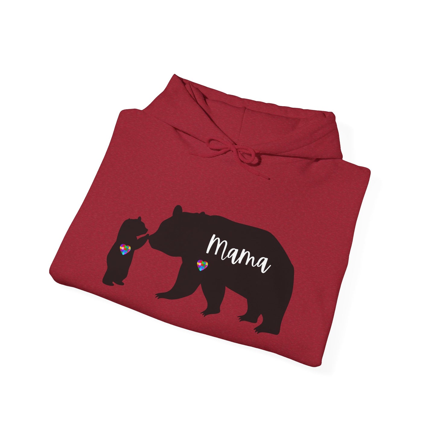 Autism Mama Bear & Baby Bear Hoodie, Unisex Sweatshirt for Moms, Cute Mama Bear Gift