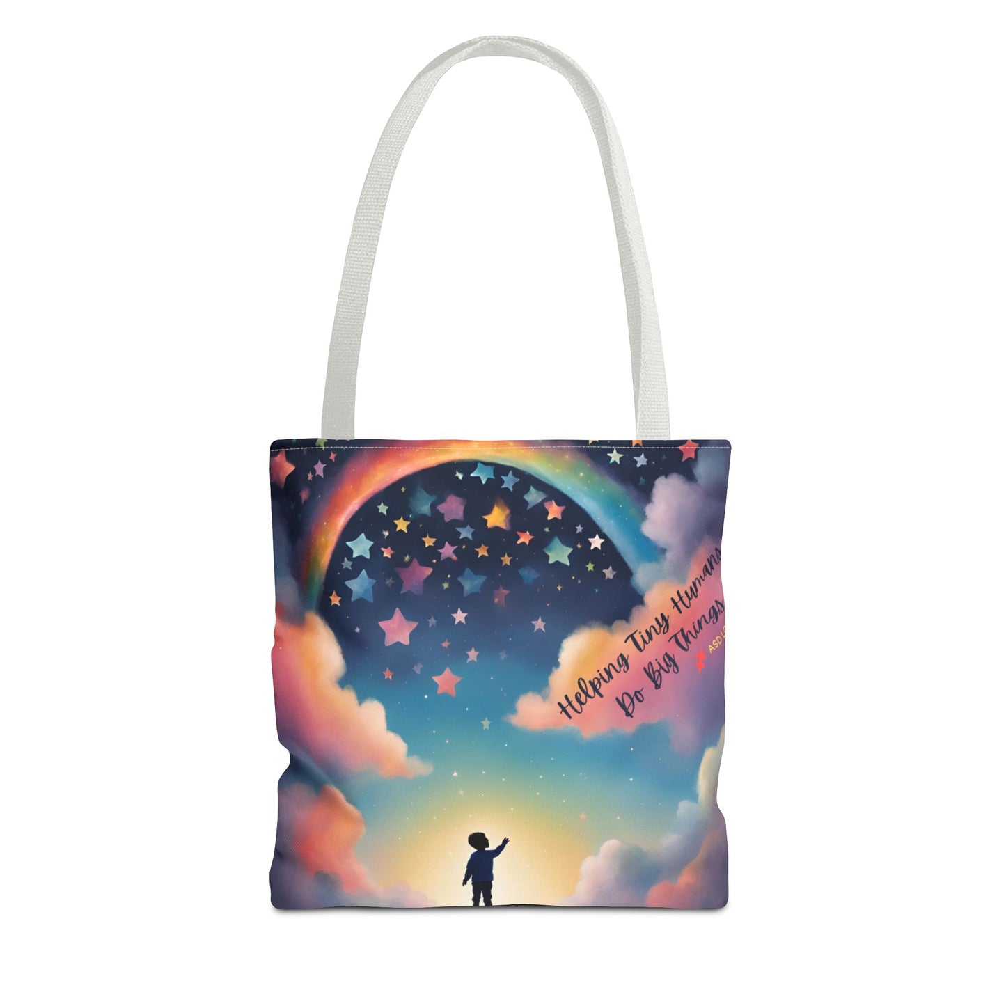 Helping Tiny Humans Do Big Things Tote - Inspiring Kids to Reach for the Stars