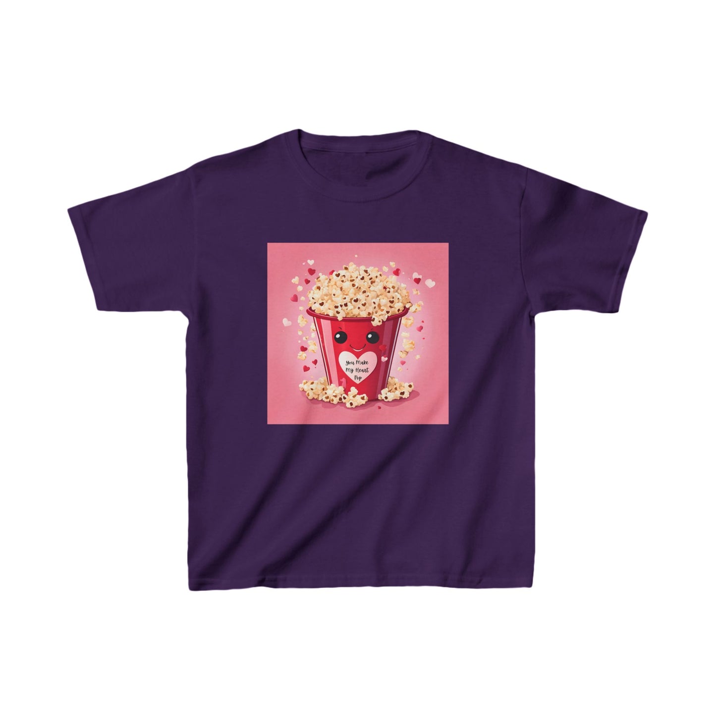 You Make My Heart Pop - Smiling Popcorn Valentine Kids Tee