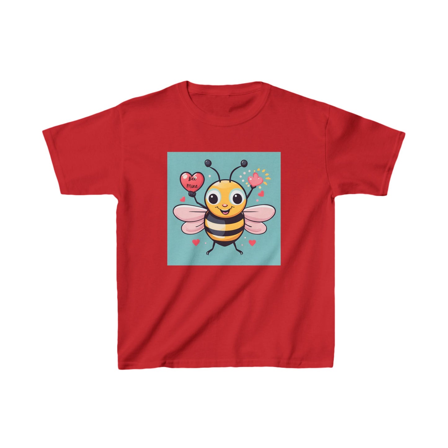 Bee Mine - Heart LIfting Bumble Bee Valentine's Kids Tee