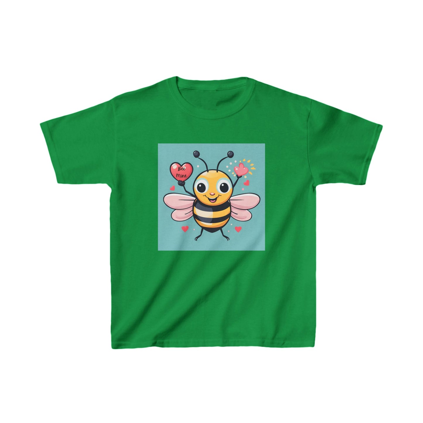 Bee Mine - Heart LIfting Bumble Bee Valentine's Kids Tee