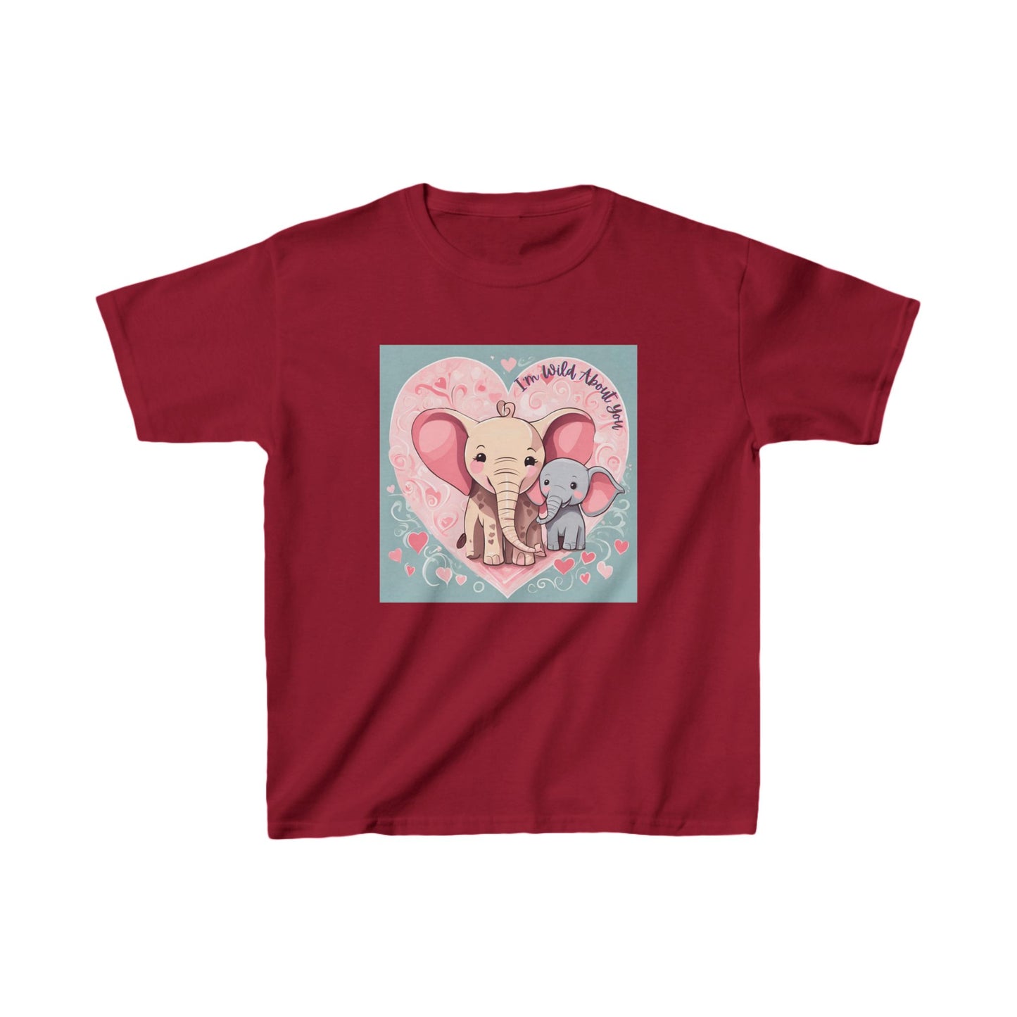 I'm Wild About You - Elephant Duo Valentine's Kids Tee