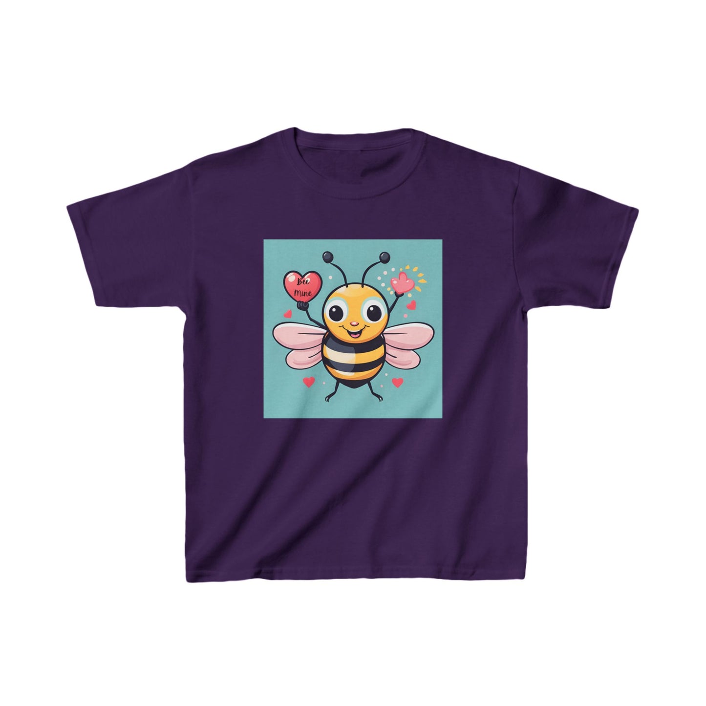 Bee Mine - Heart LIfting Bumble Bee Valentine's Kids Tee
