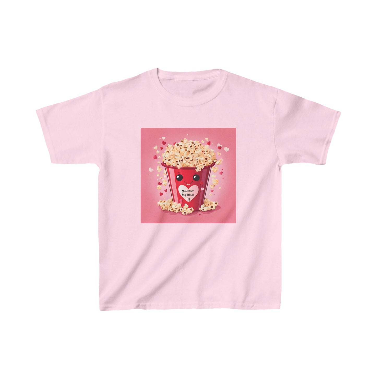 You Make My Heart Pop - Smiling Popcorn Valentine Kids Tee