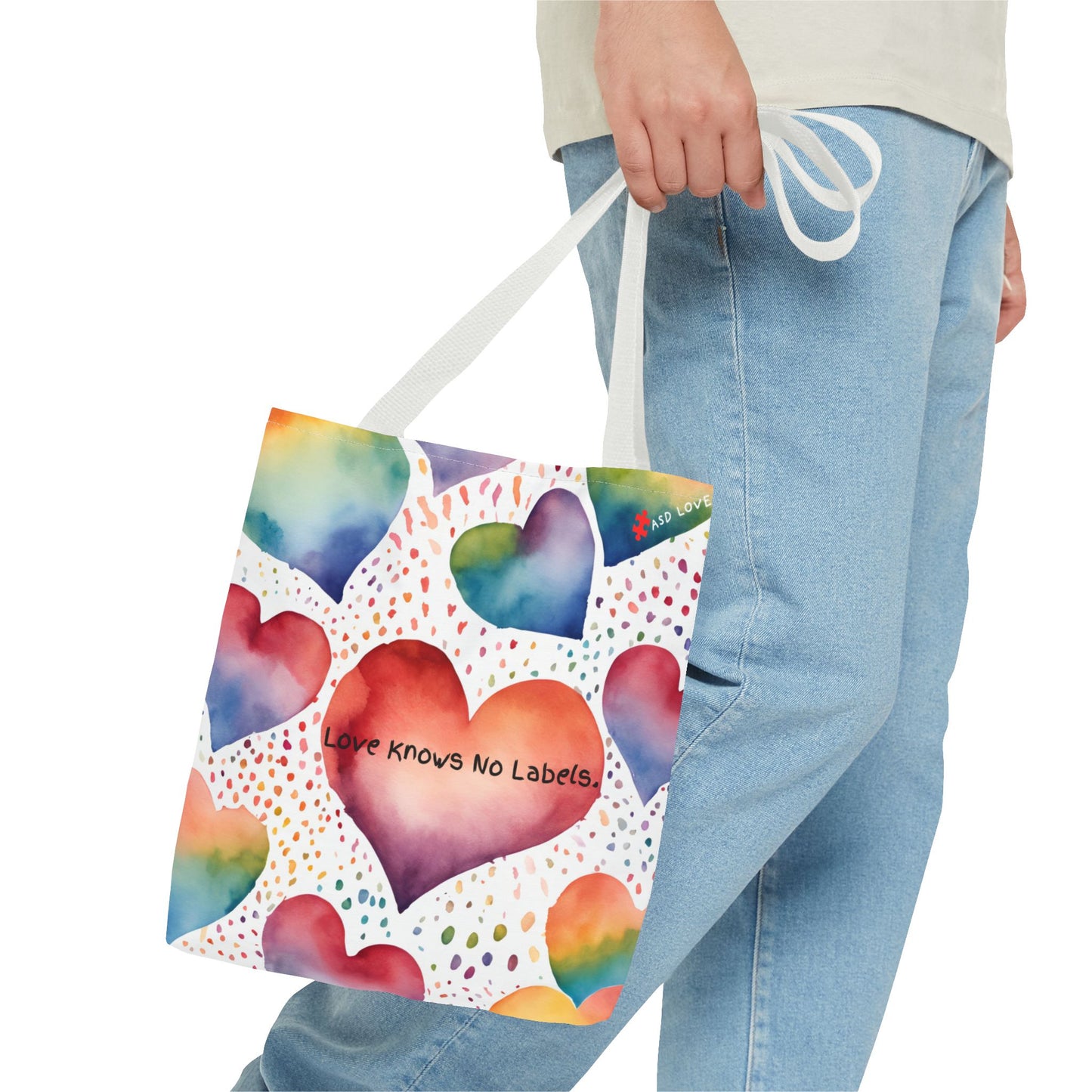 Love Knows No Labels Heart Balloons Tote Bag - Rise Above Division