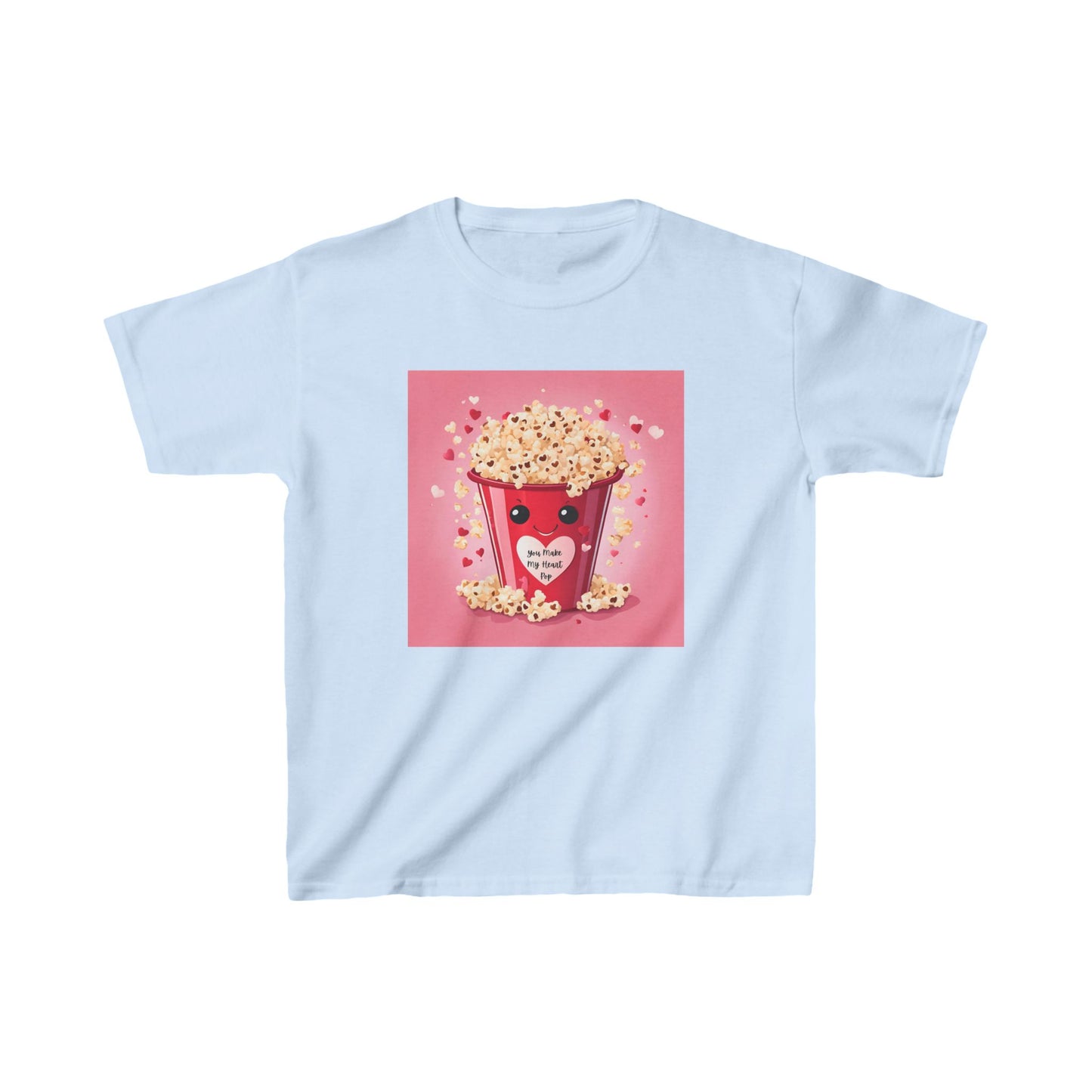 You Make My Heart Pop - Smiling Popcorn Valentine Kids Tee