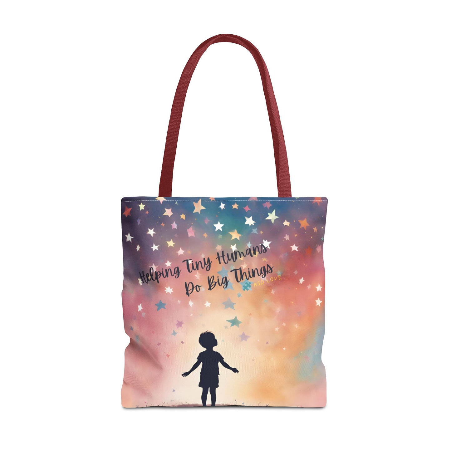 Helping Tiny Humans Do Big Things Tote - Inspiring Kids to Reach for the Stars