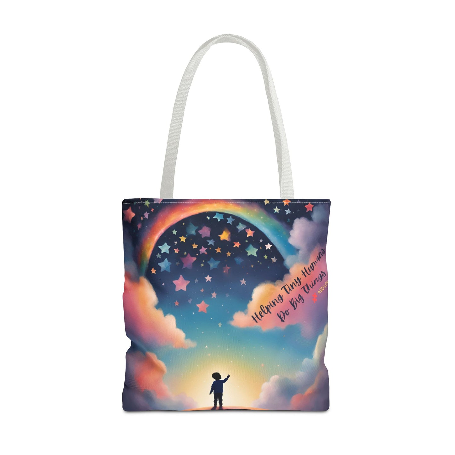 Helping Tiny Humans Do Big Things Tote - Inspiring Kids to Reach for the Stars