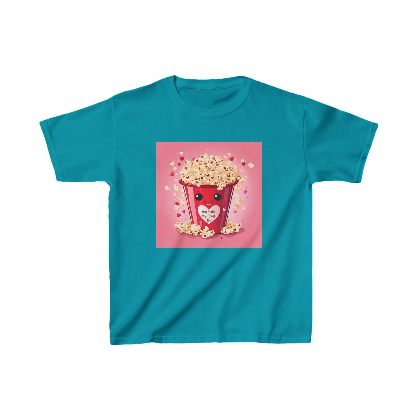 You Make My Heart Pop - Smiling Popcorn Valentine Kids Tee