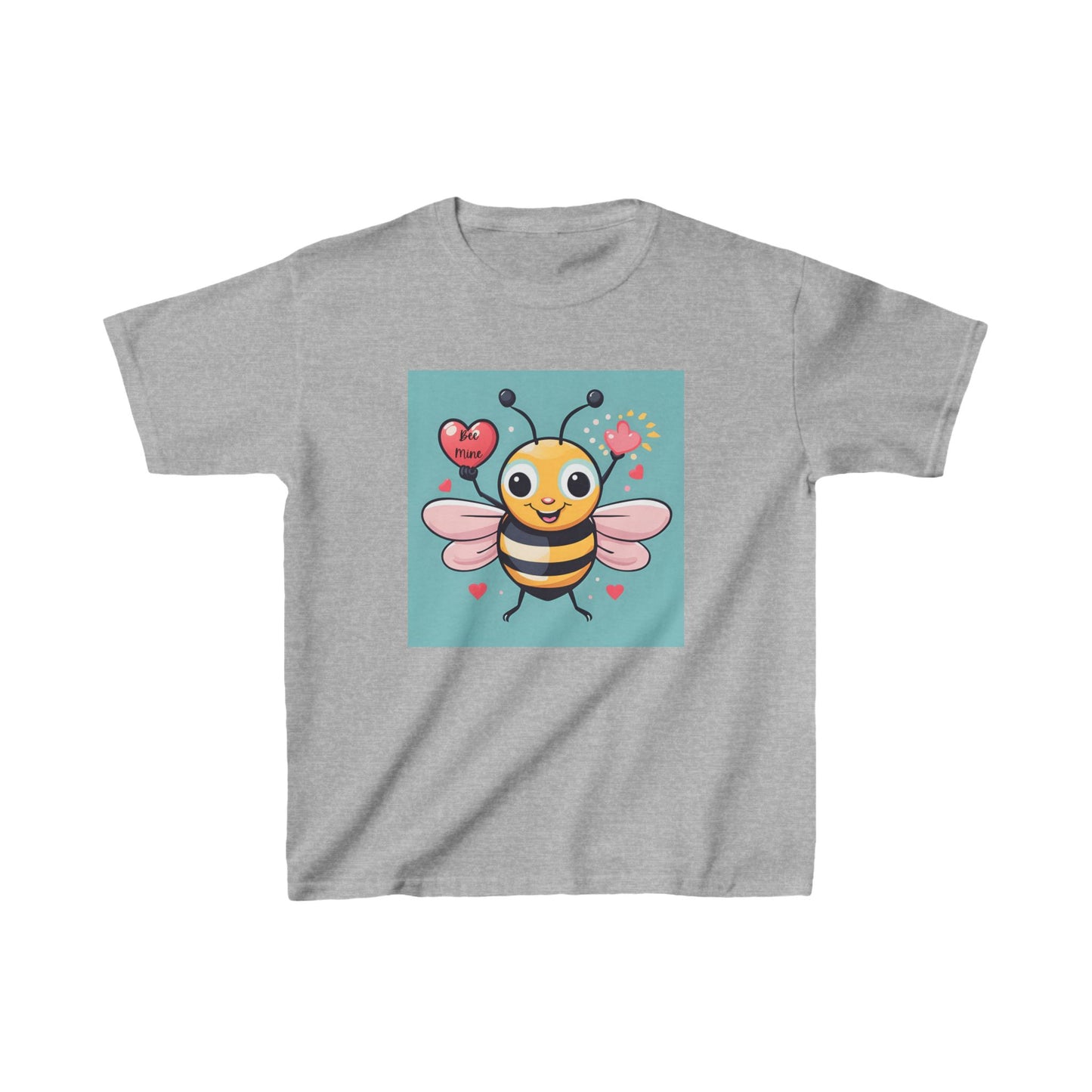 Bee Mine - Heart LIfting Bumble Bee Valentine's Kids Tee