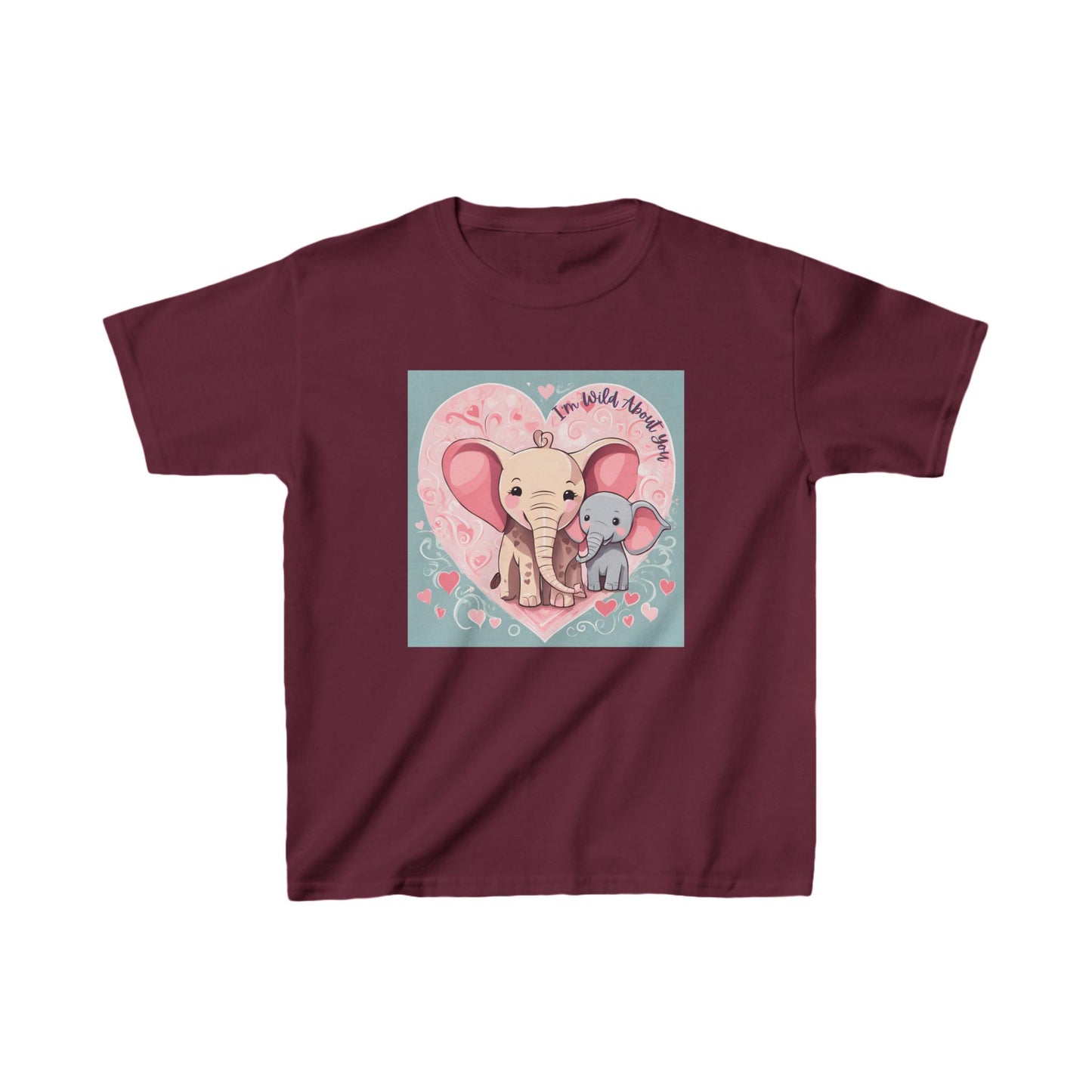 I'm Wild About You - Elephant Duo Valentine's Kids Tee