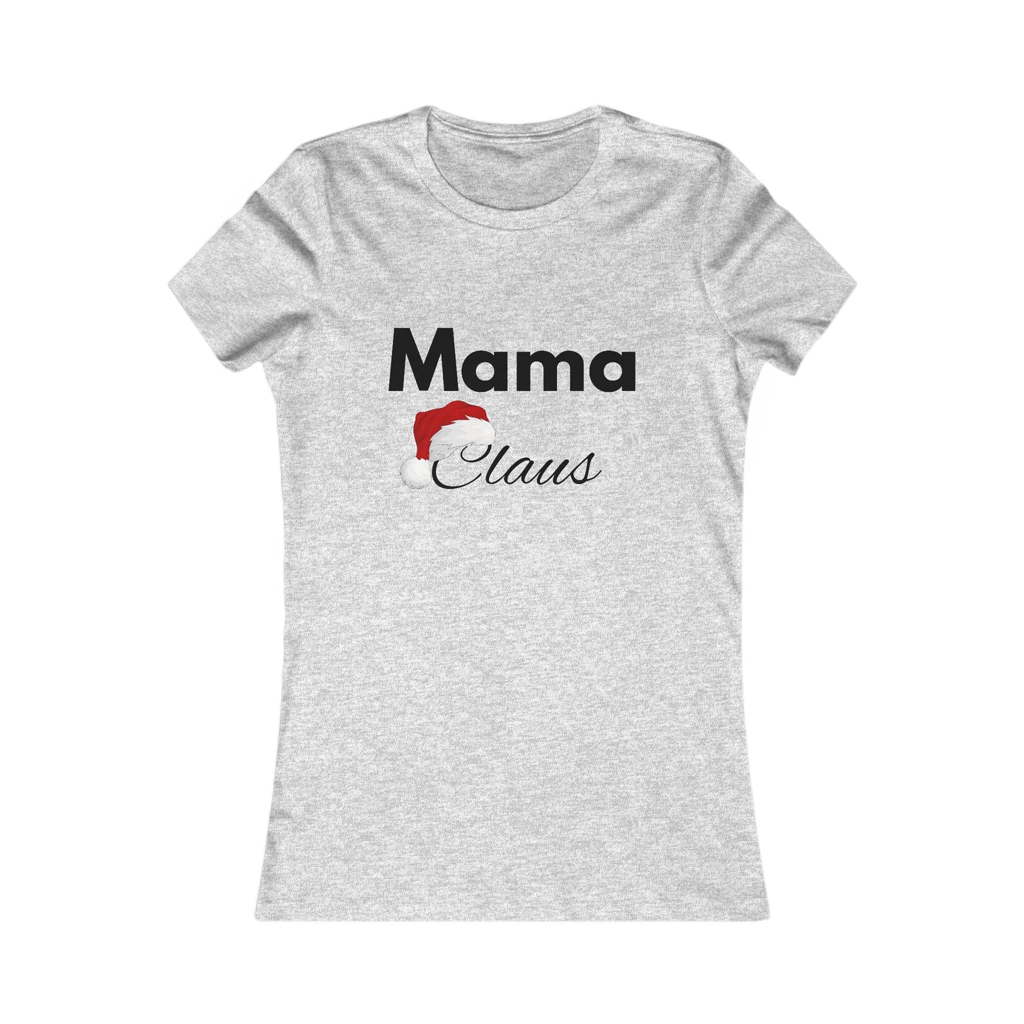 Mama Claus Christmas Shirt - Festive Holiday Tee for Moms with Santa Hat Design