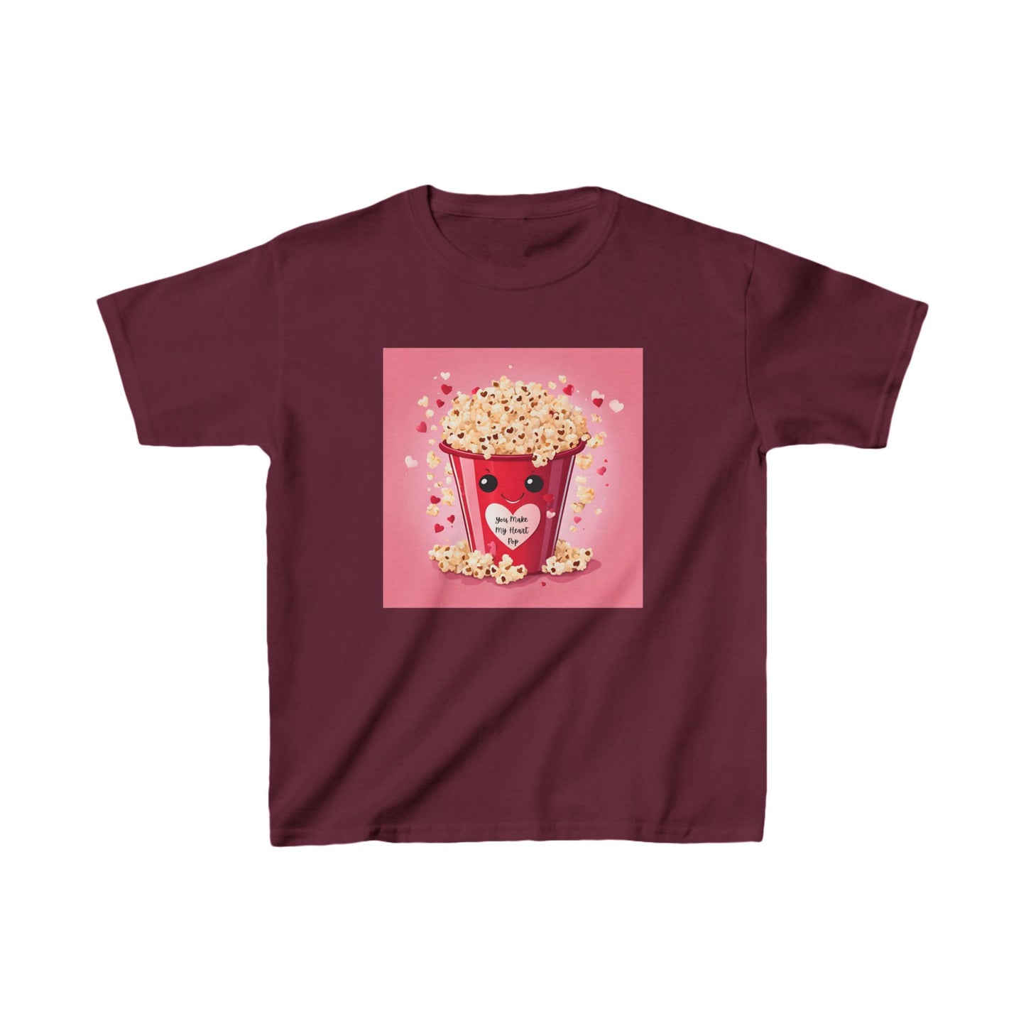 You Make My Heart Pop - Smiling Popcorn Valentine Kids Tee