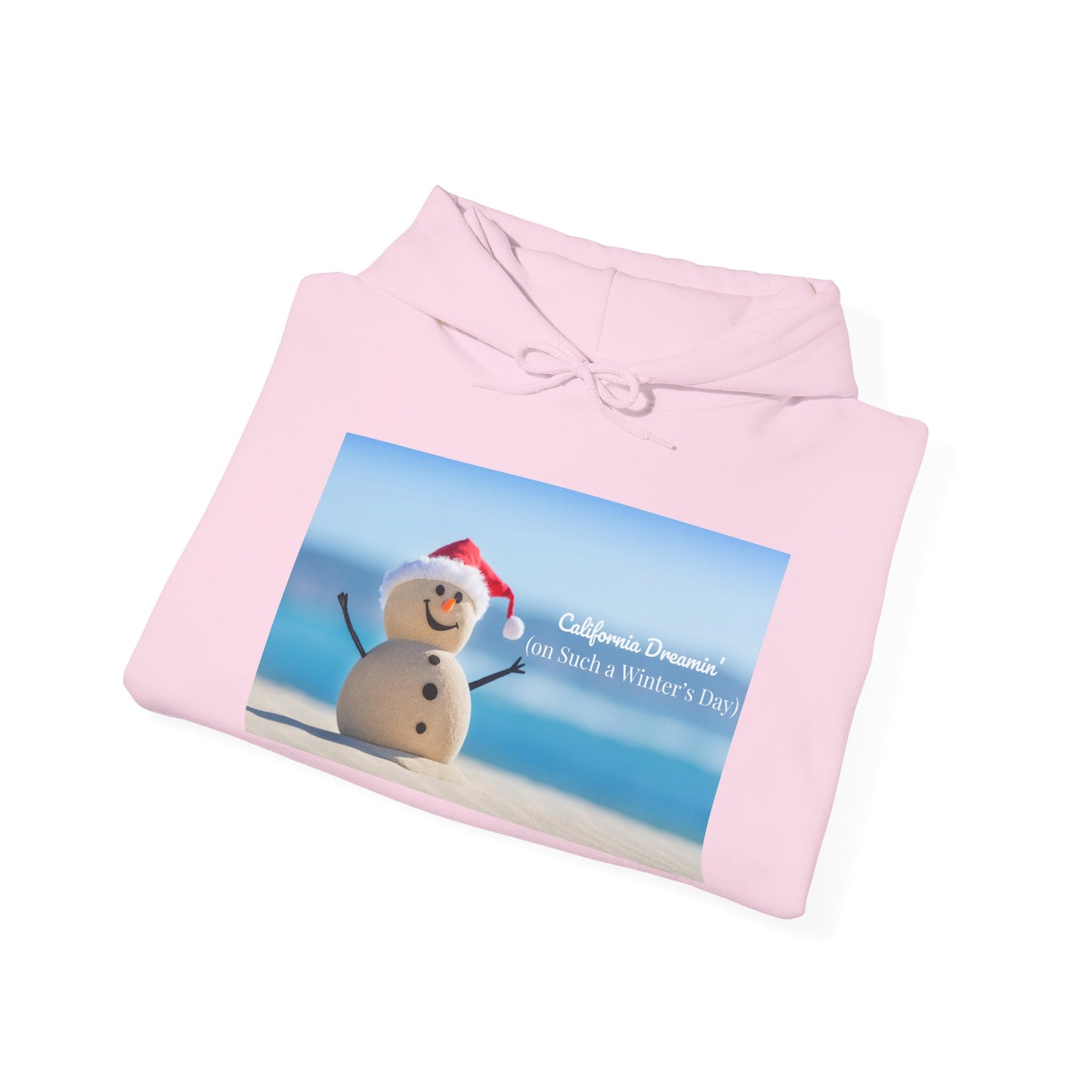 California Dreamin Hoodie | Funny Beach Snowman Christmas Sweatshirt | Warm Holiday Hoodie | Winter Vacation Gift | Unisex Fit