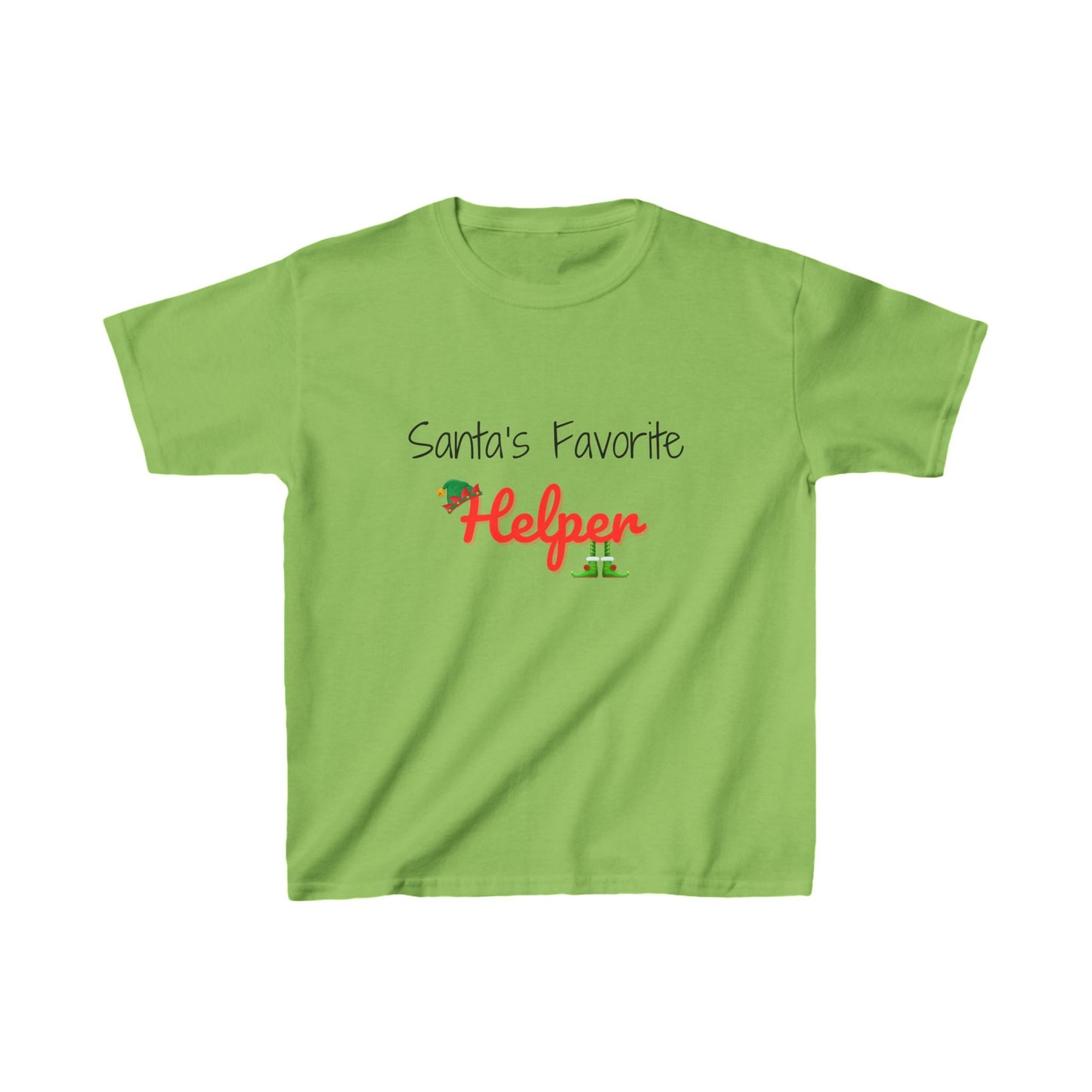 Santa's Favorite Helper Kids Tee - Cute Christmas Shirt for Boys and Girls