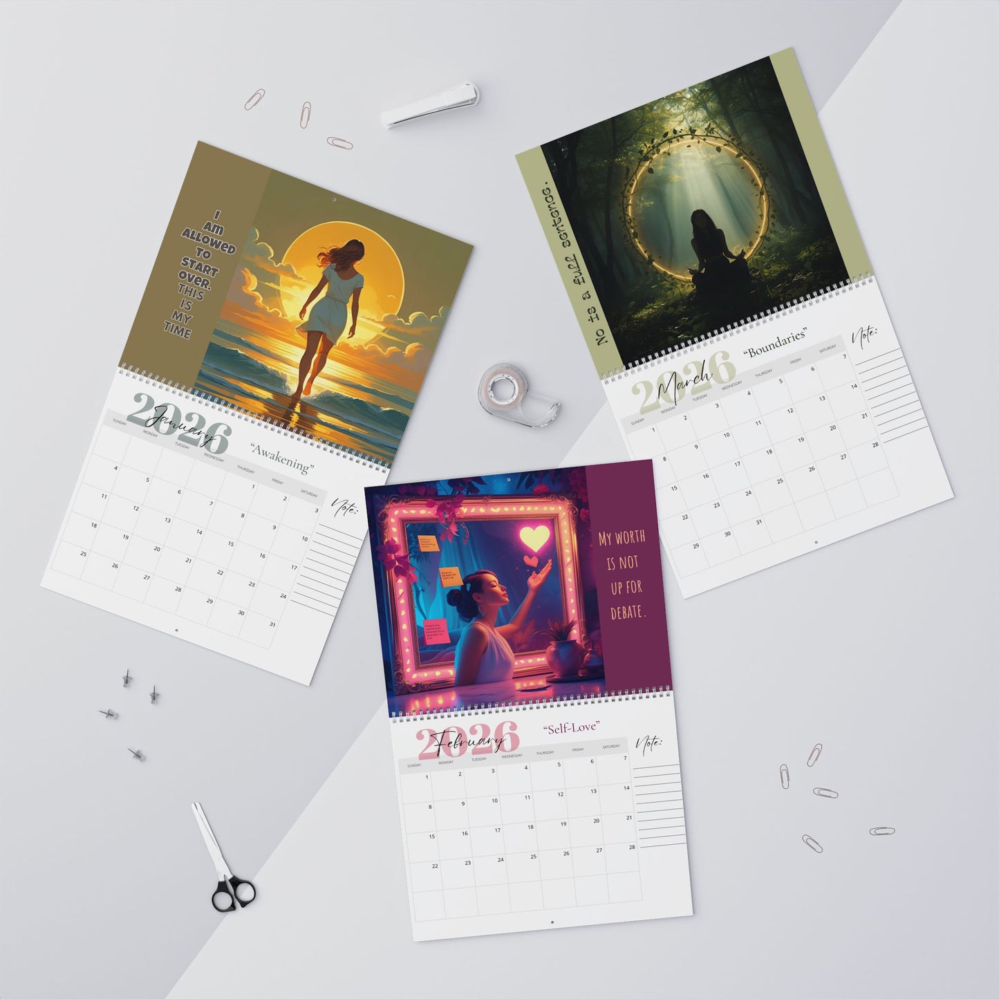 Her Return to Herself - A 2026 Calendar for Healing, Growth and Self-Discovery