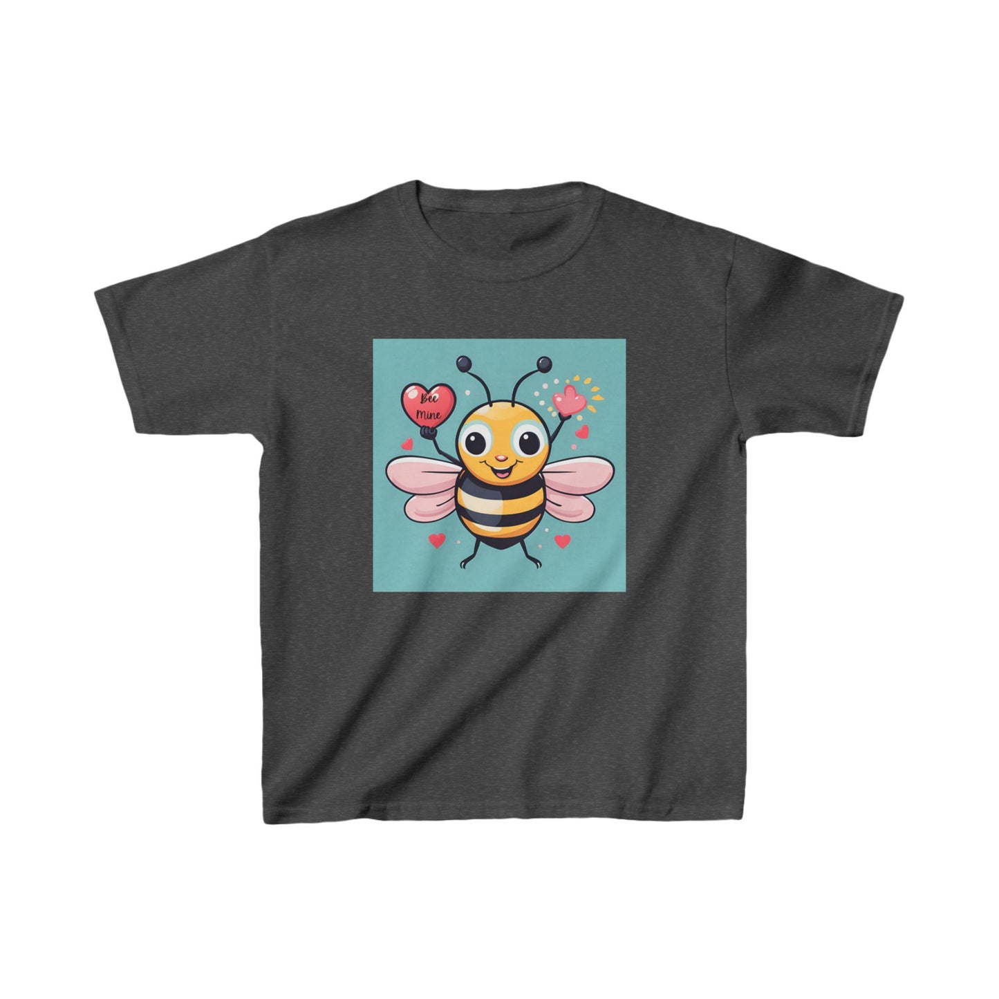 Bee Mine - Heart LIfting Bumble Bee Valentine's Kids Tee