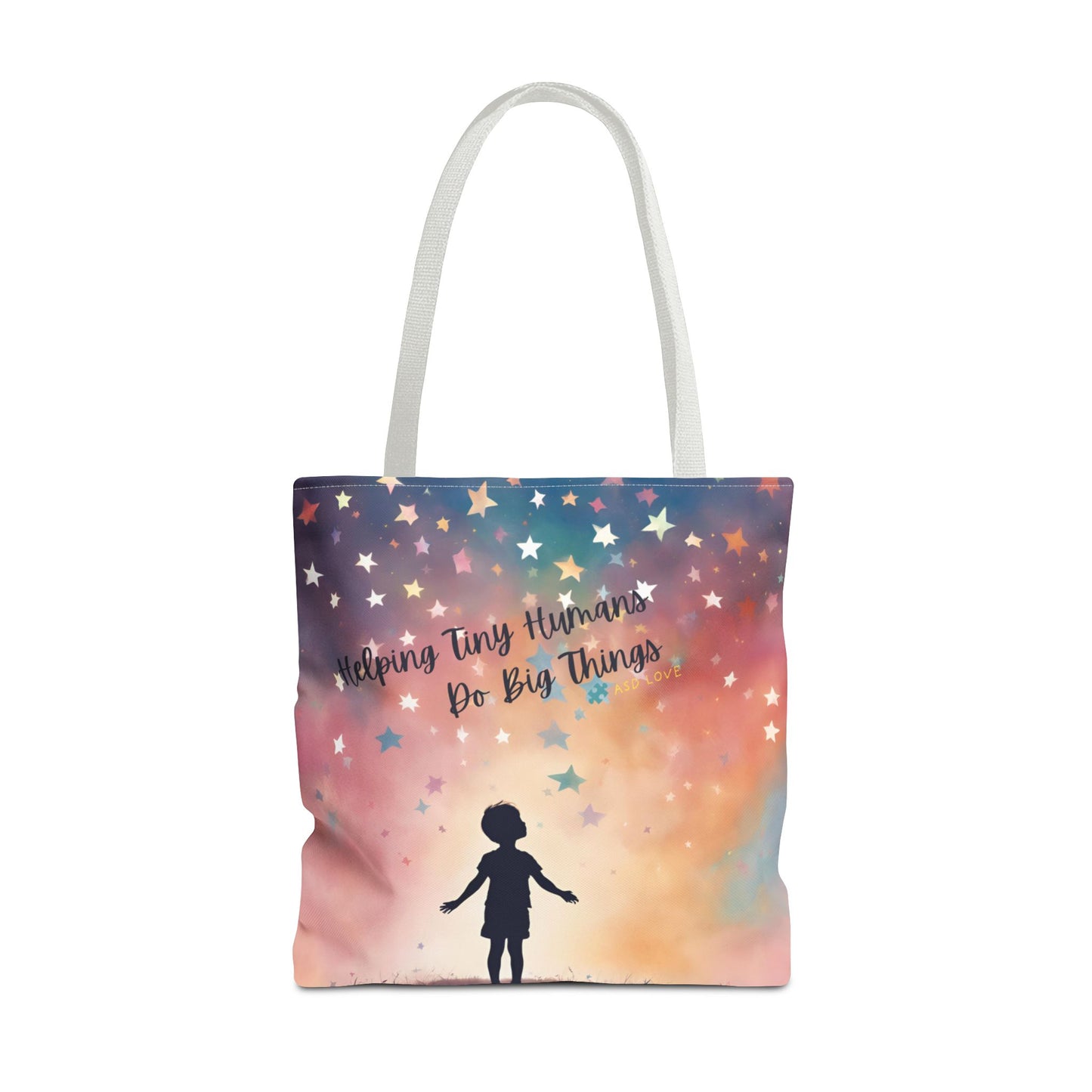 Helping Tiny Humans Do Big Things Tote - Inspiring Kids to Reach for the Stars