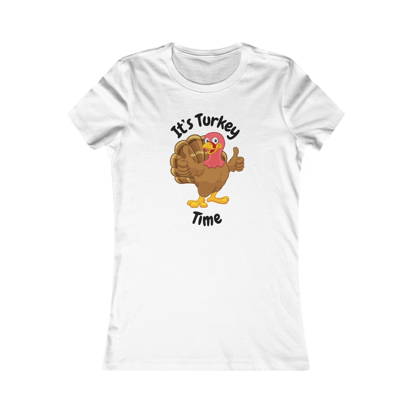 Turkey Time Thanksgiving Shirt (BF) - Fun Cartoon Turkey Tee for Holiday Feasts