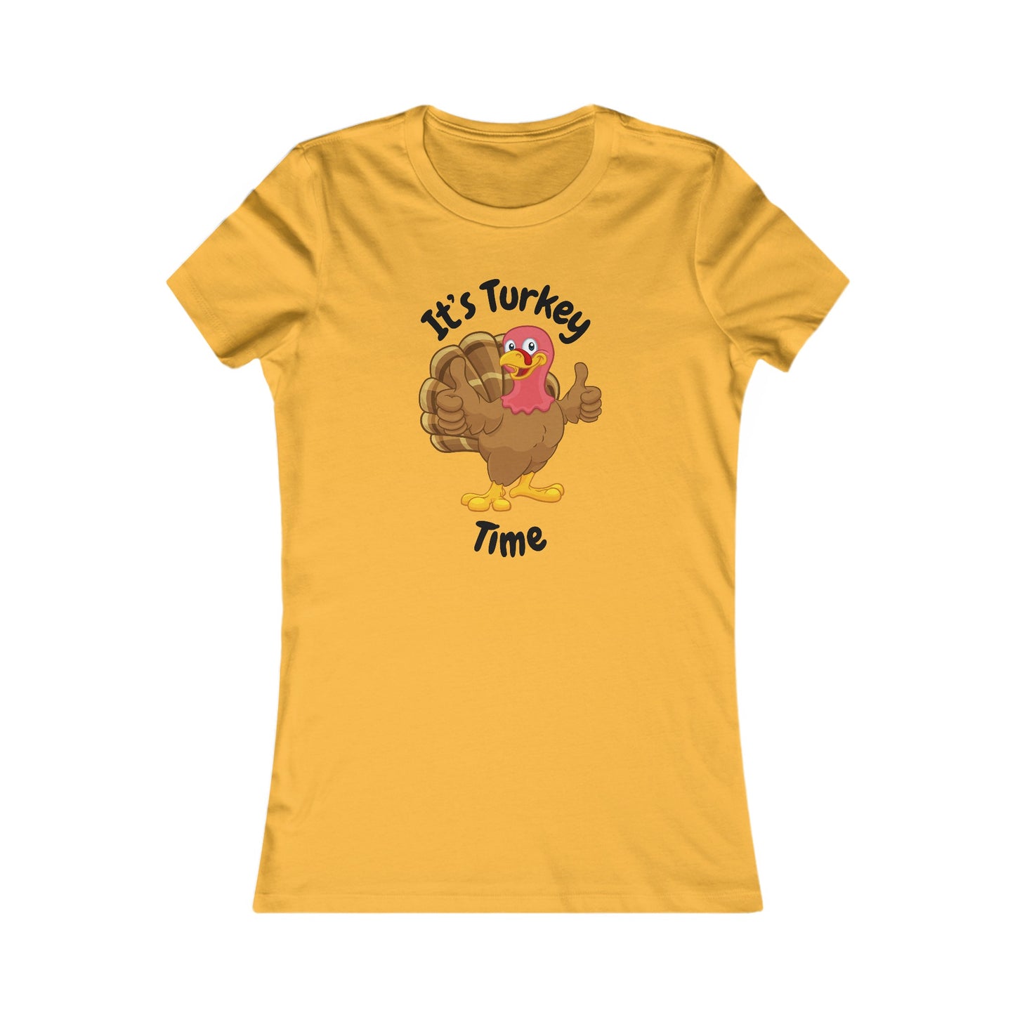 Turkey Time Thanksgiving Shirt (BF) - Fun Cartoon Turkey Tee for Holiday Feasts