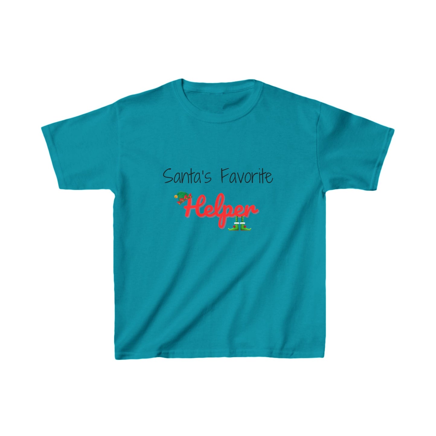 Santa's Favorite Helper Kids Tee - Cute Christmas Shirt for Boys and Girls