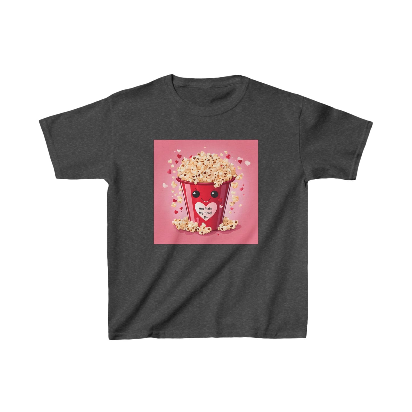 You Make My Heart Pop - Smiling Popcorn Valentine Kids Tee