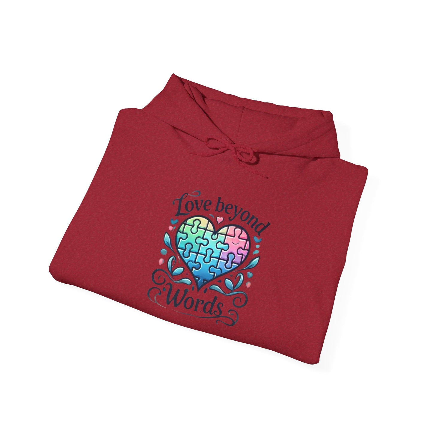 Love Beyond Words - Autism Awareness Hoodie - Cozy Unisex Sweatshirt for Warmth & Connection, Perfect for Gifts, Casual Wear, Gatherings