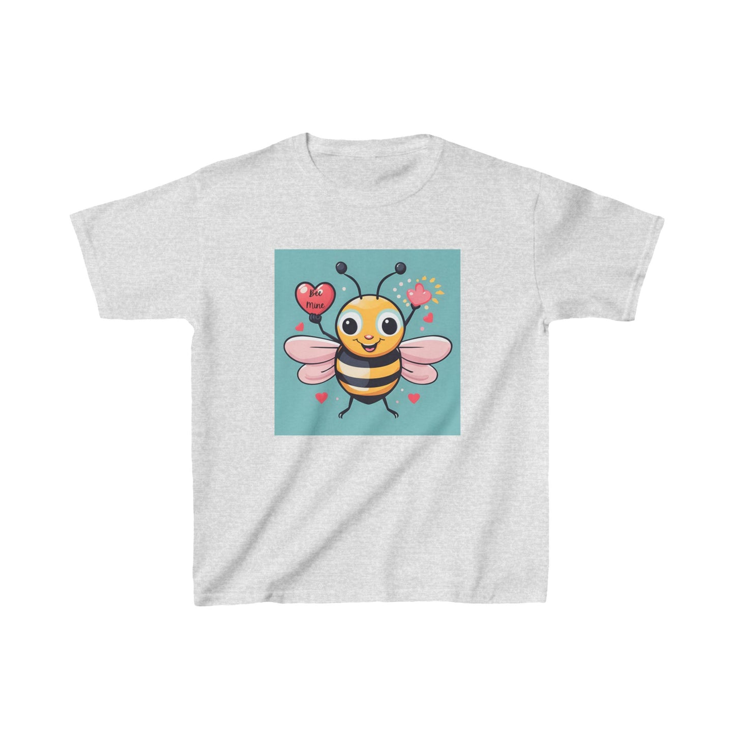 Bee Mine - Heart LIfting Bumble Bee Valentine's Kids Tee