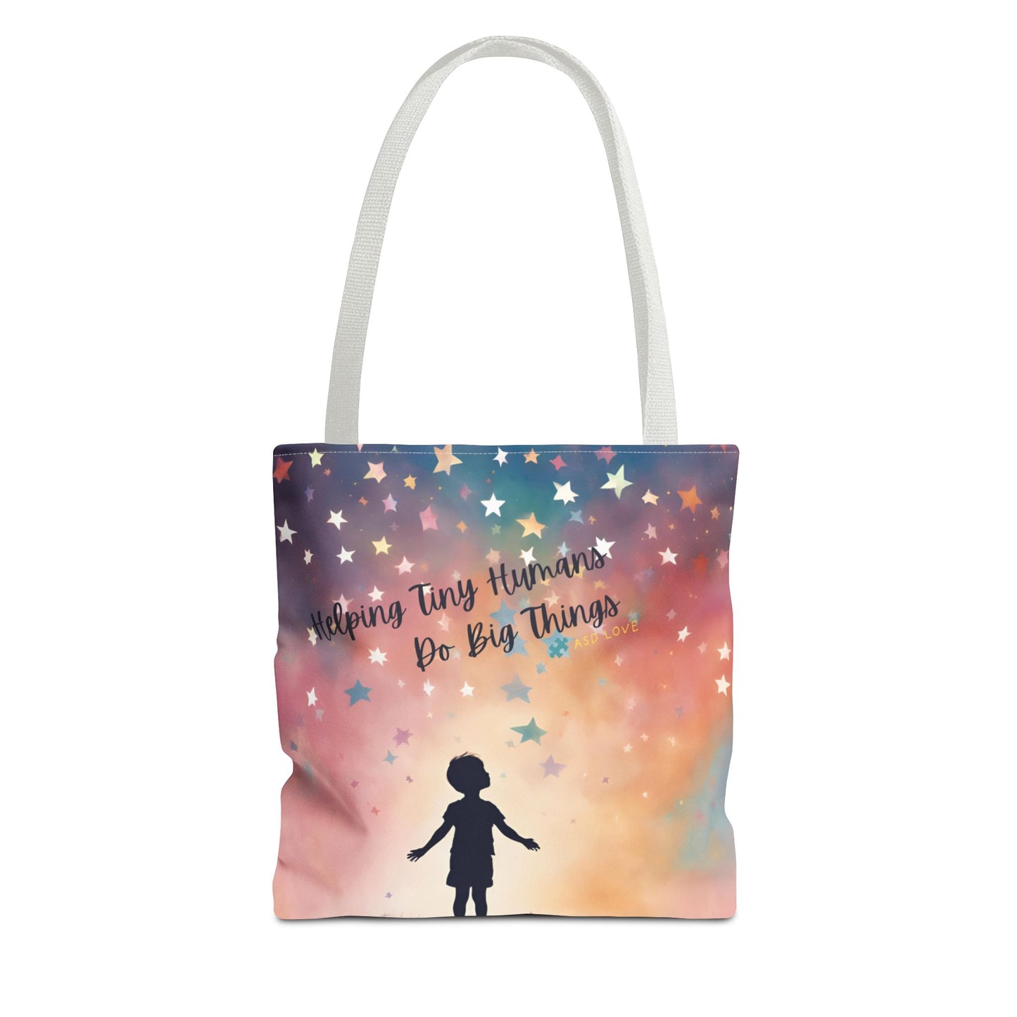 Helping Tiny Humans Do Big Things Tote - Inspiring Kids to Reach for the Stars