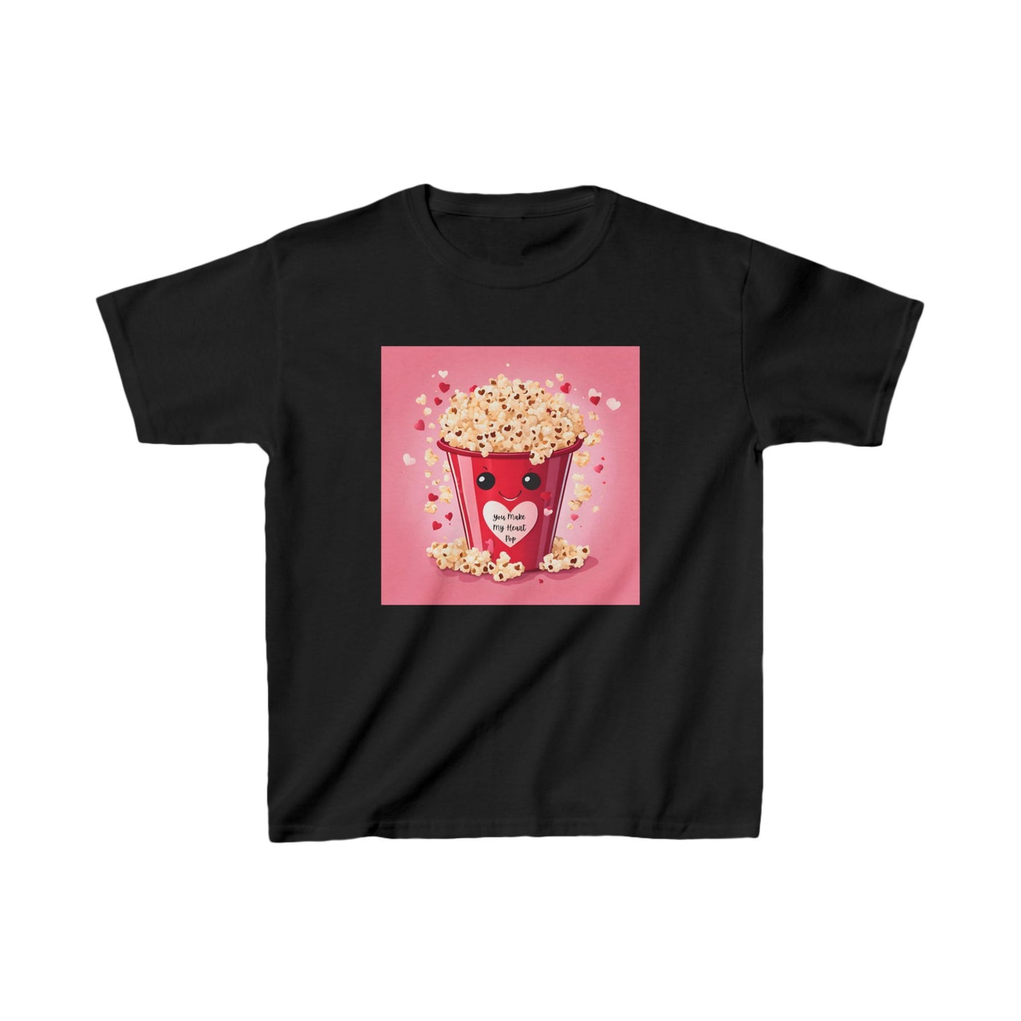 You Make My Heart Pop - Smiling Popcorn Valentine Kids Tee
