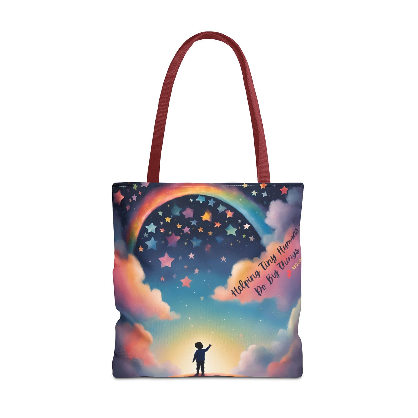 Helping Tiny Humans Do Big Things Tote - Inspiring Kids to Reach for the Stars