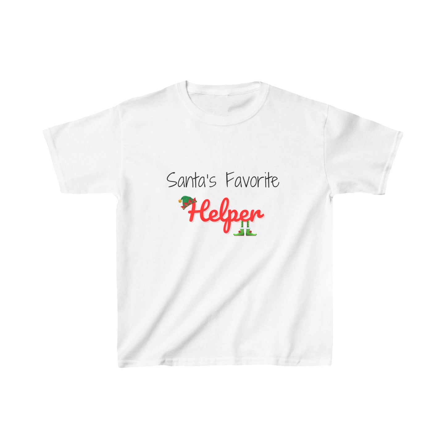 Santa's Favorite Helper Kids Tee - Cute Christmas Shirt for Boys and Girls