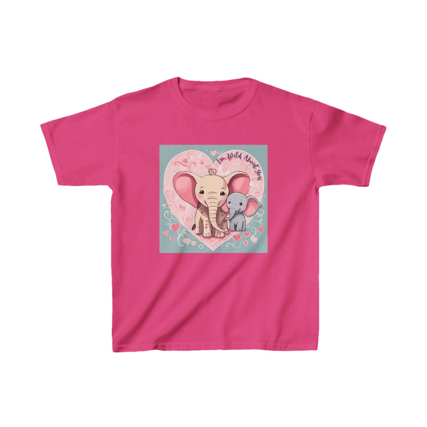 I'm Wild About You - Elephant Duo Valentine's Kids Tee