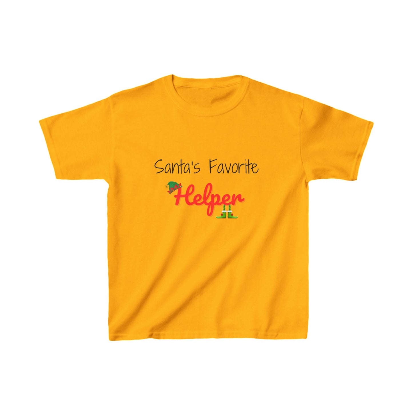 Santa's Favorite Helper Kids Tee - Cute Christmas Shirt for Boys and Girls