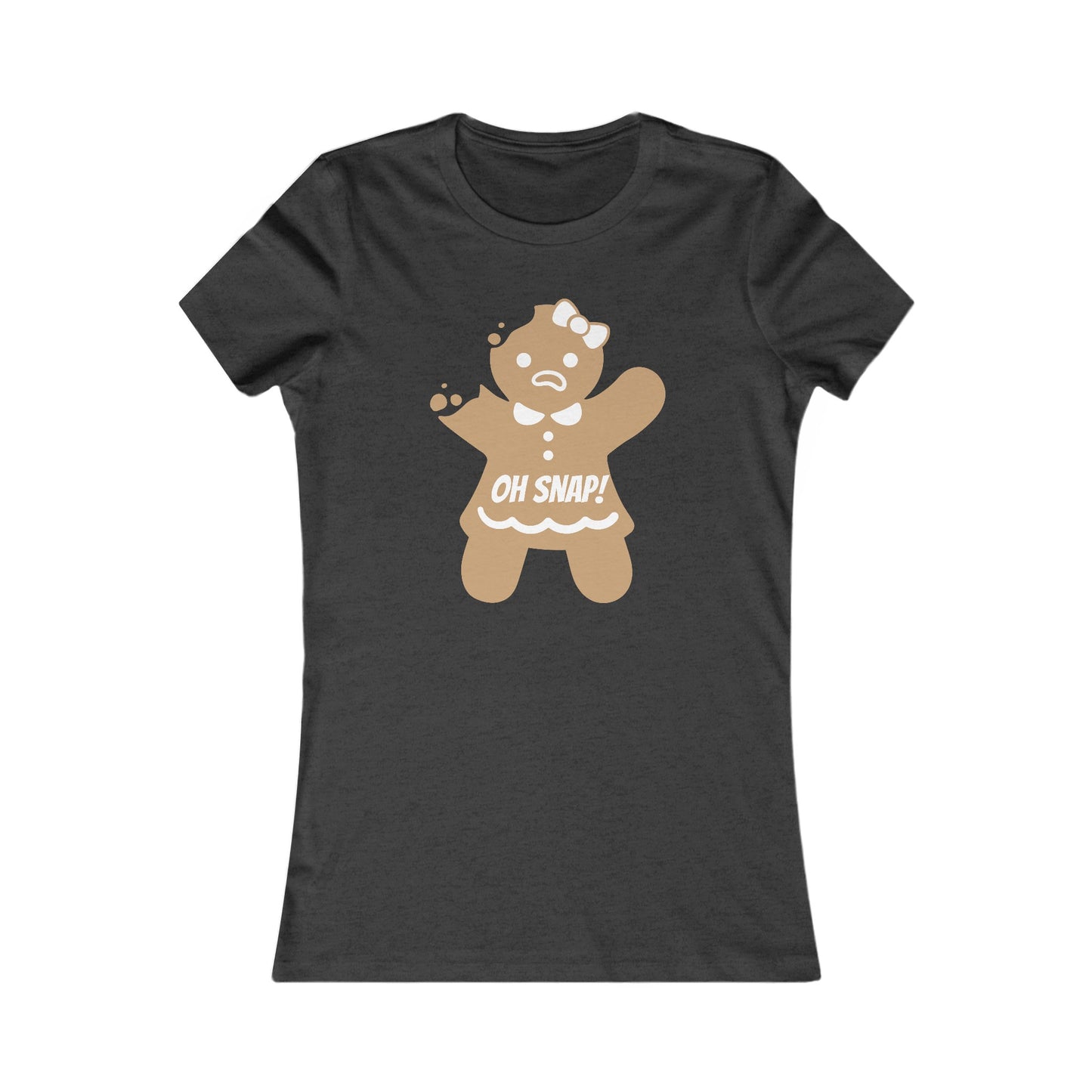 Oh Snap! Gingerbread Girl Shirt - Funny Christmas Holiday Tee with Broken Cookie Design