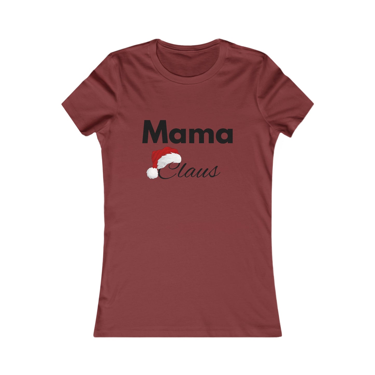 Mama Claus Christmas Shirt - Festive Holiday Tee for Moms with Santa Hat Design