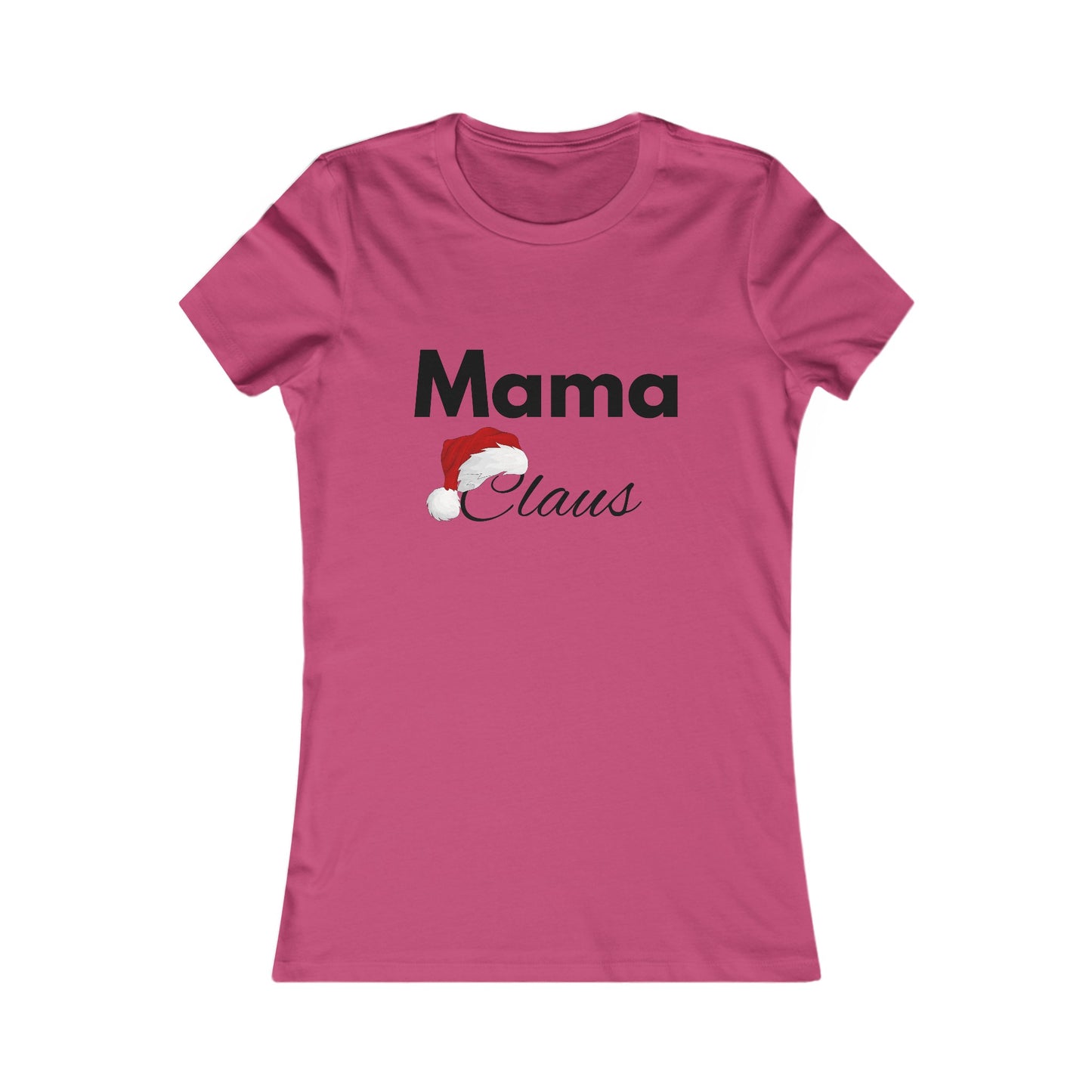 Mama Claus Christmas Shirt - Festive Holiday Tee for Moms with Santa Hat Design