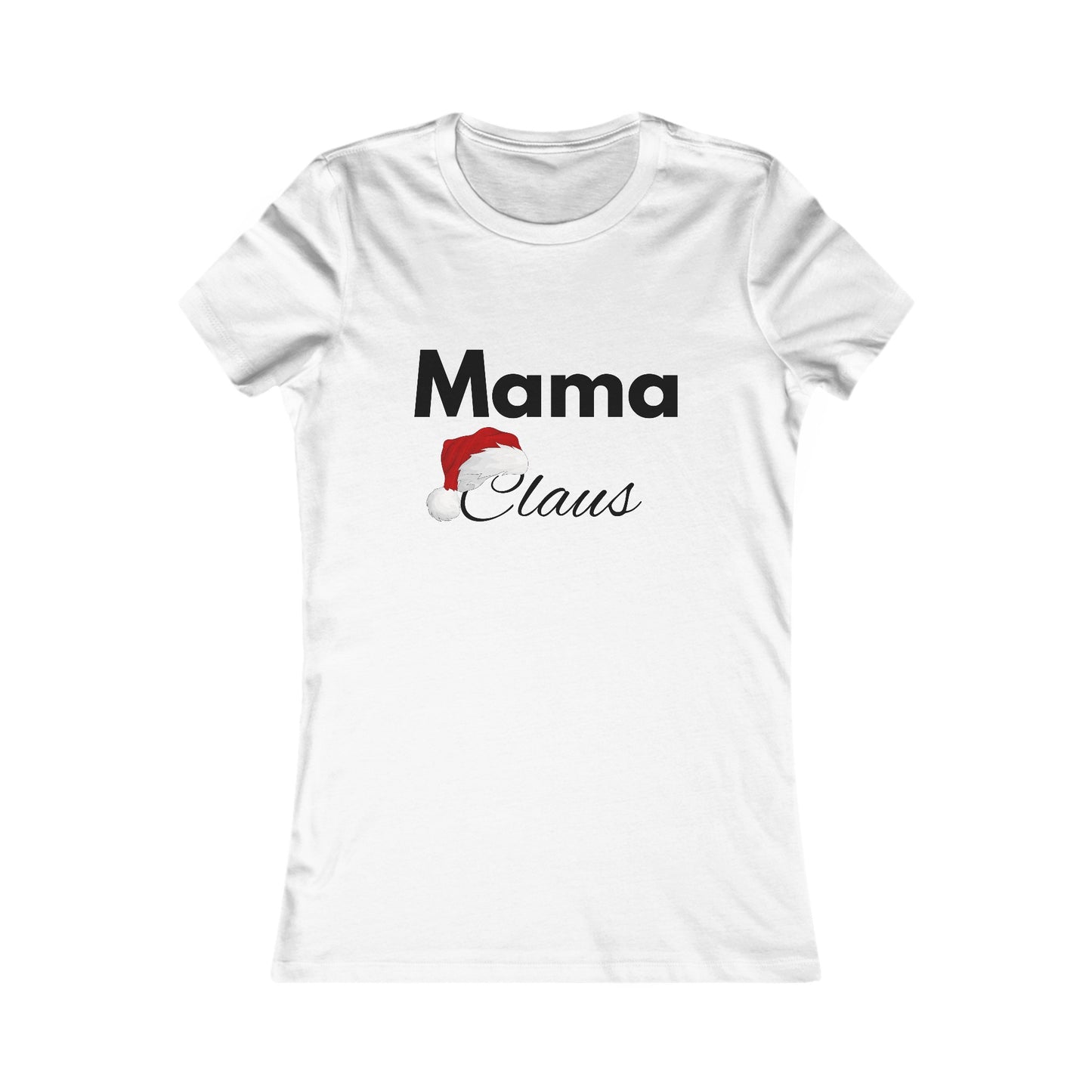 Mama Claus Christmas Shirt - Festive Holiday Tee for Moms with Santa Hat Design