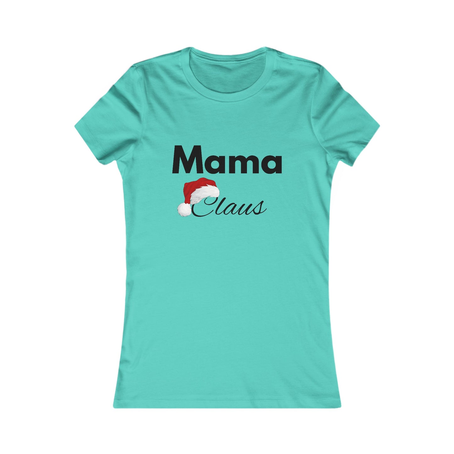 Mama Claus Christmas Shirt - Festive Holiday Tee for Moms with Santa Hat Design