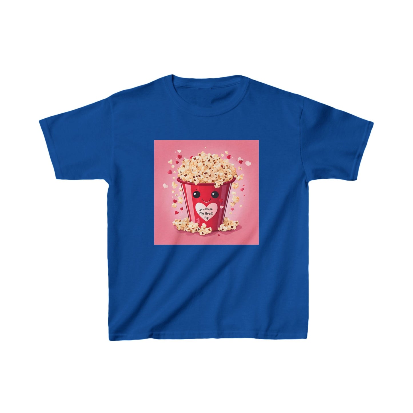 You Make My Heart Pop - Smiling Popcorn Valentine Kids Tee