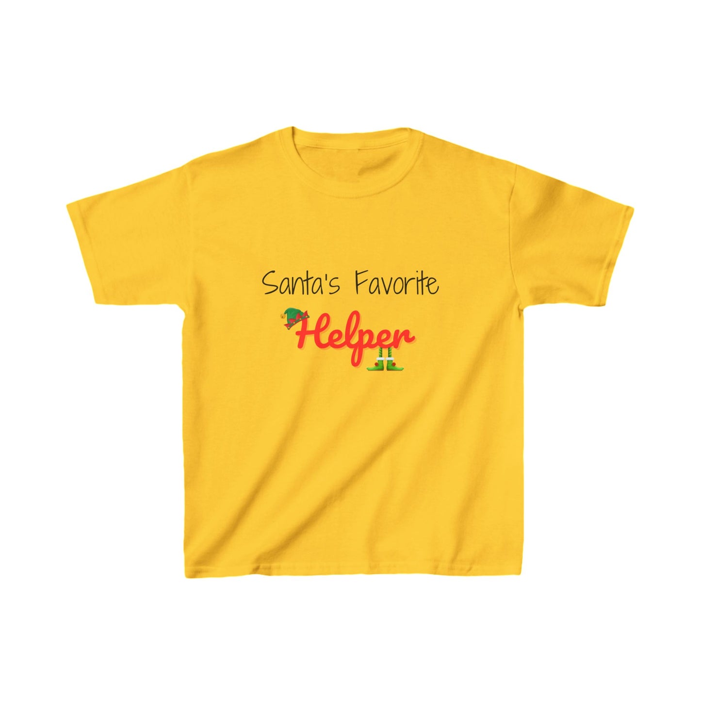 Santa's Favorite Helper Kids Tee - Cute Christmas Shirt for Boys and Girls