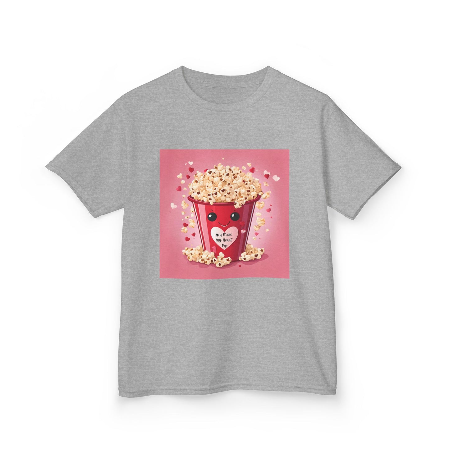 You Make My Heart Pop - Smiling Popcorn Valentine Kids Tee
