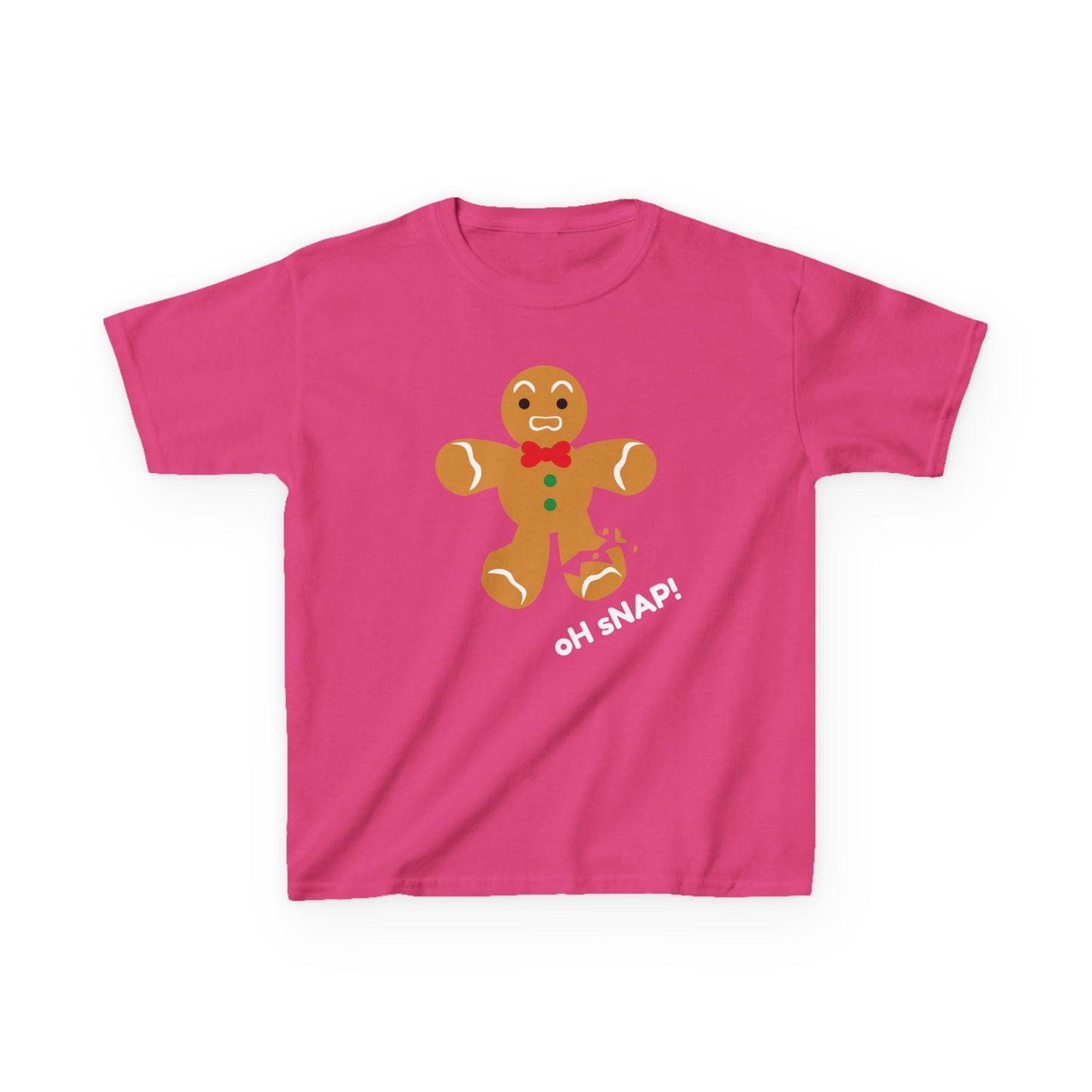 Oh Snap! Broken Gingerbread boy Kids Tee - Funny Holiday Shirt for Christmas and Gingerbread Fans