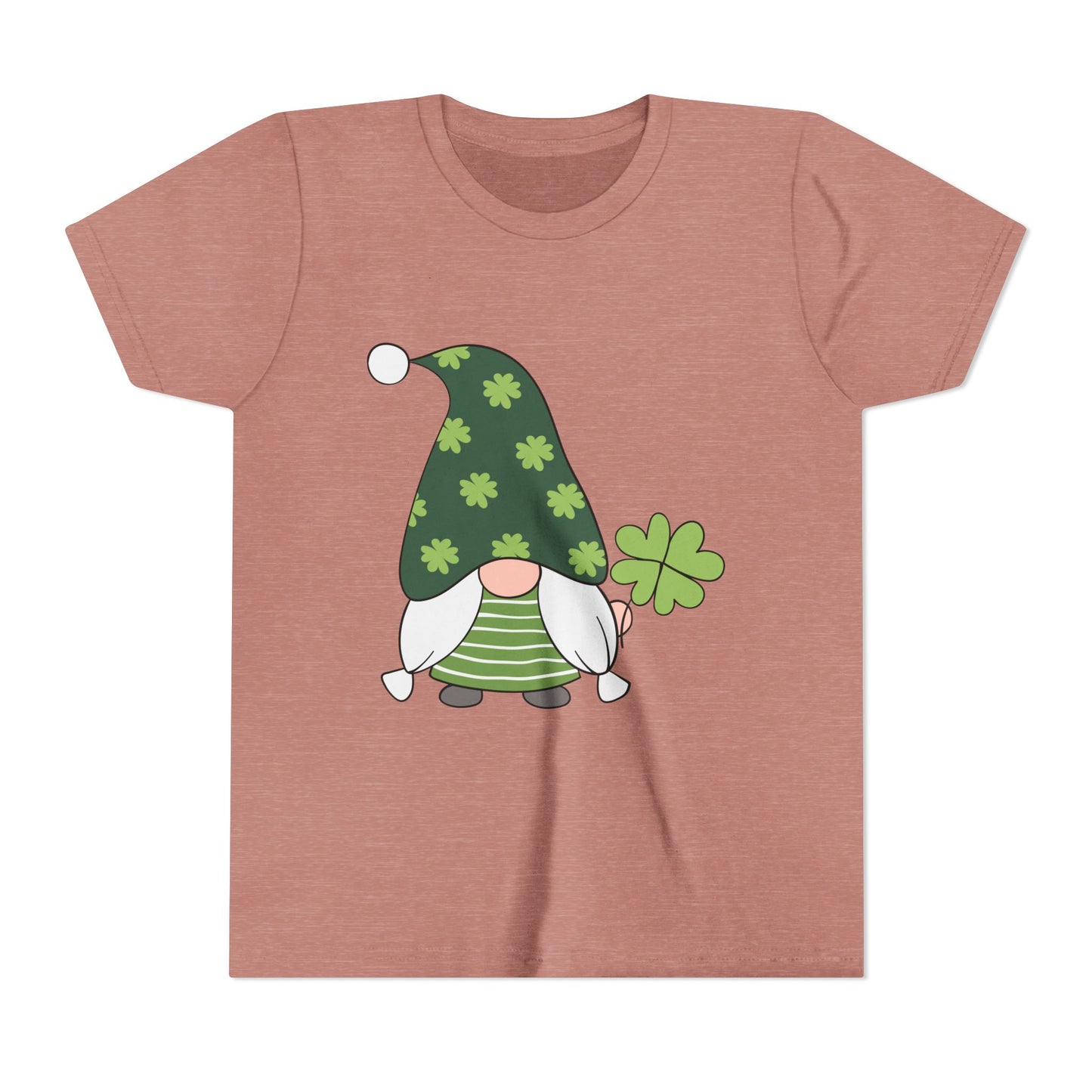 Shamrock Gnome Youth Tee | St. Patrick's Day Clover Kids Shirt