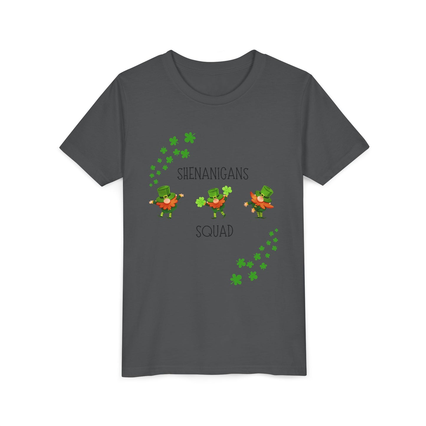 Shenanigans Squad Youth Tee | St. Patrick's Day Leprechaun Shamrock Shirt