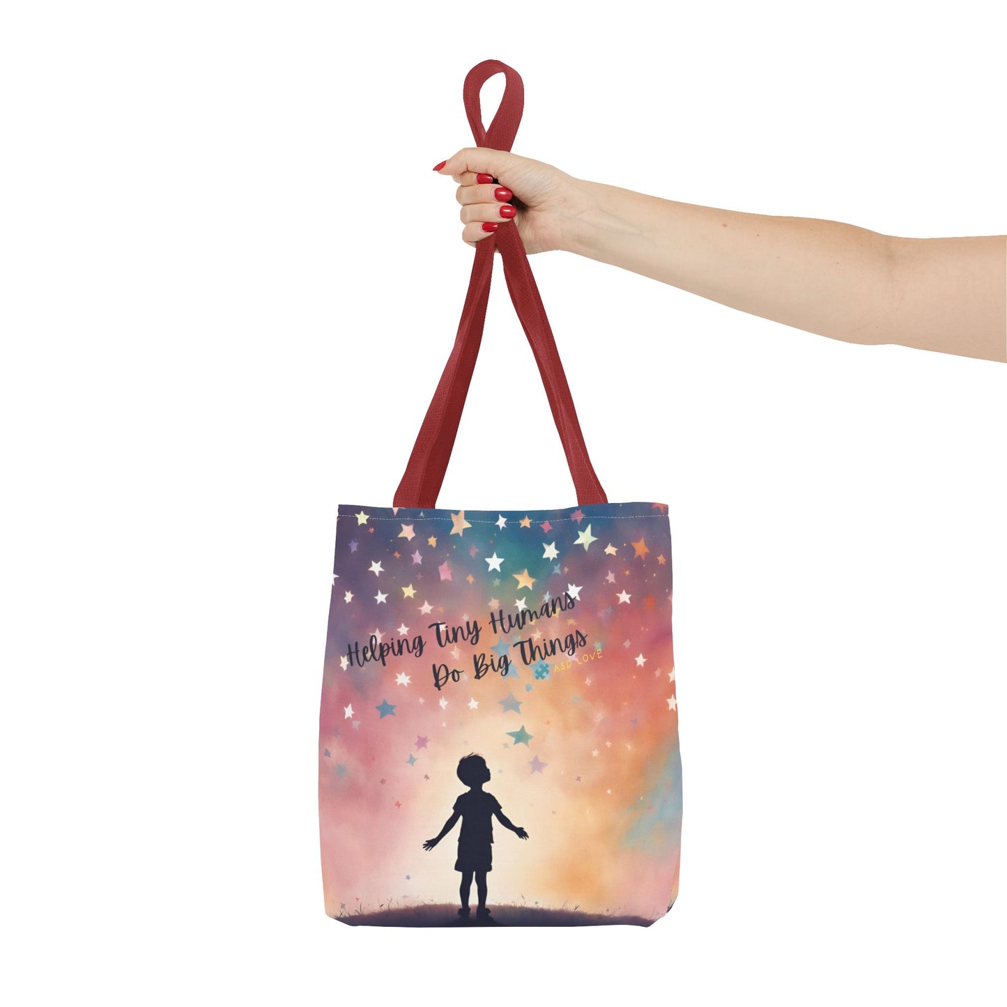 Helping Tiny Humans Do Big Things Tote - Inspiring Kids to Reach for the Stars