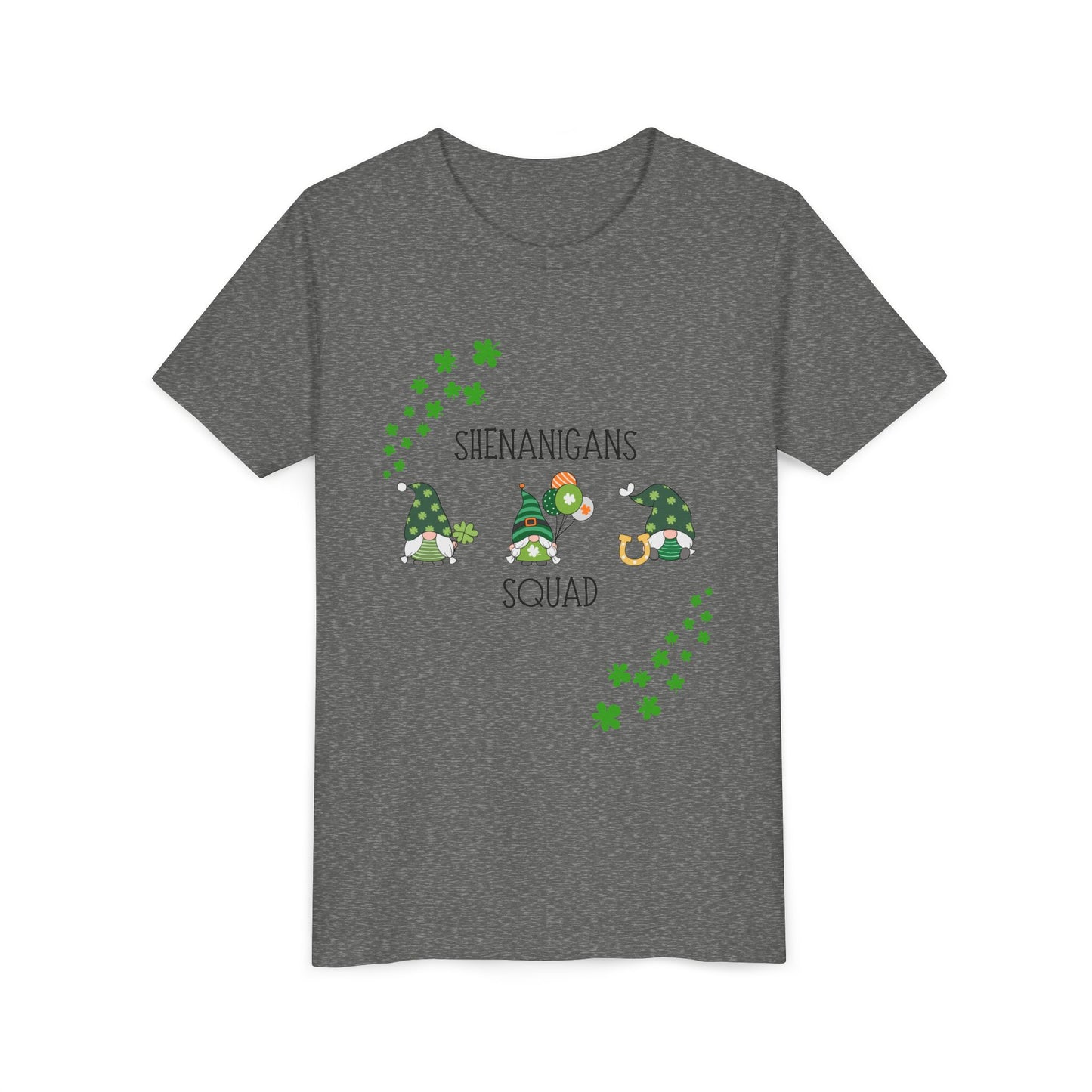 Shenanigans Squad Gnomes Youth Tee | St. Patrick's Day Shamrock Kids Shirt
