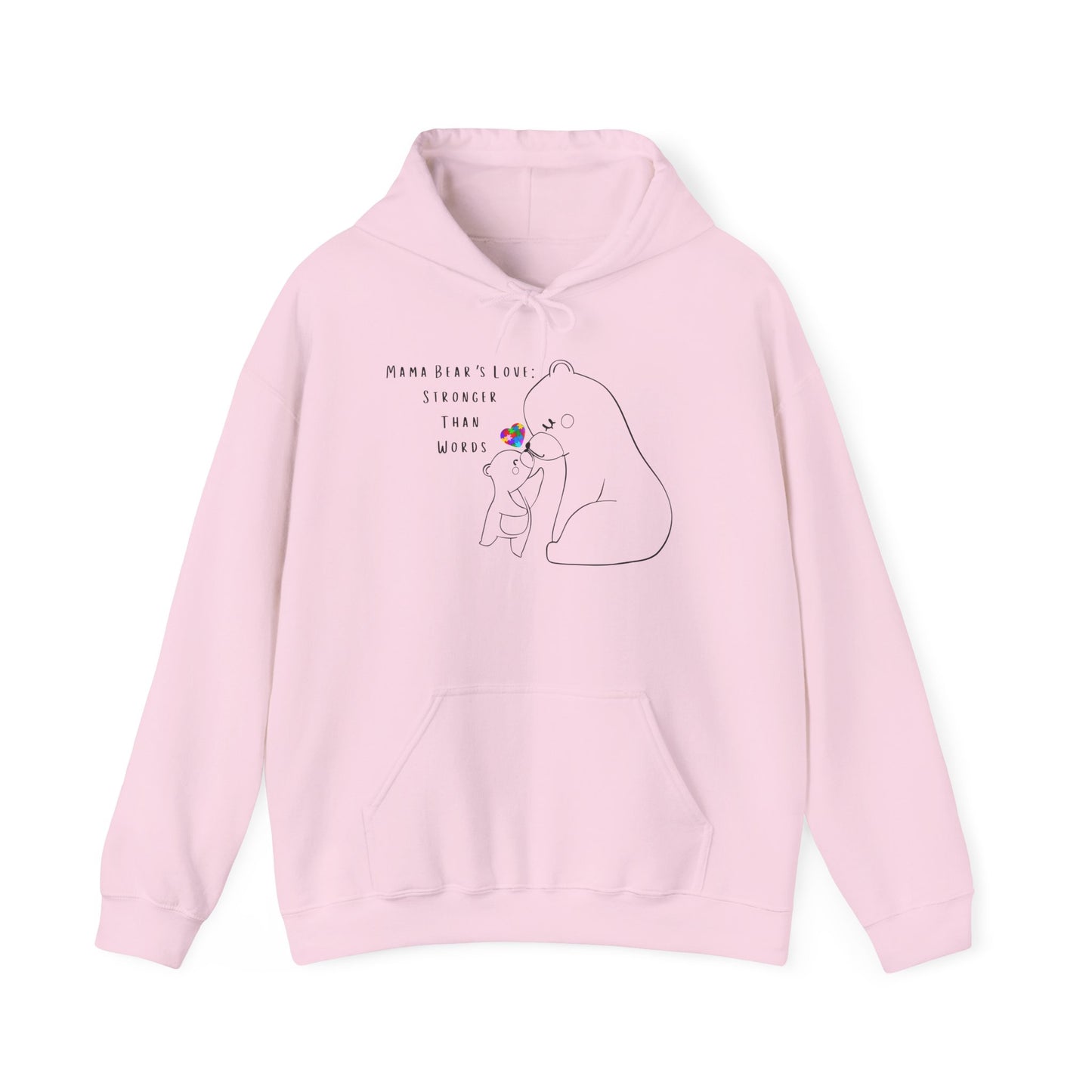 Stronger Than Words - Mama Bear's Love Hoodie - Autism Awareness Hoodie