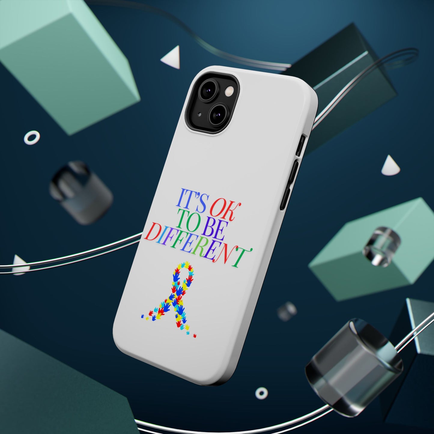 Autism Support Ribbon: It's Okay to Be Different - ASD Awareness Phone Case