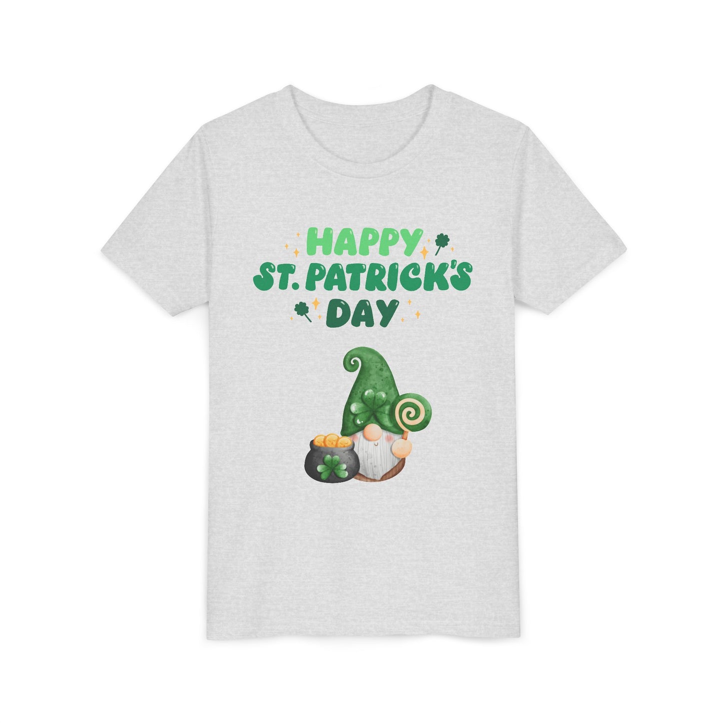 Happy St. Patrick's Day Gnome Youth Tee | Shamrock, Pot of Gold